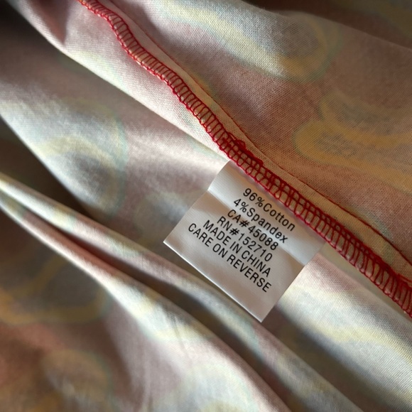 Vacation Party Tropical Papaya Print Sleeveless A-Line Swing Dress W/ Belt - Picture 11 of 11